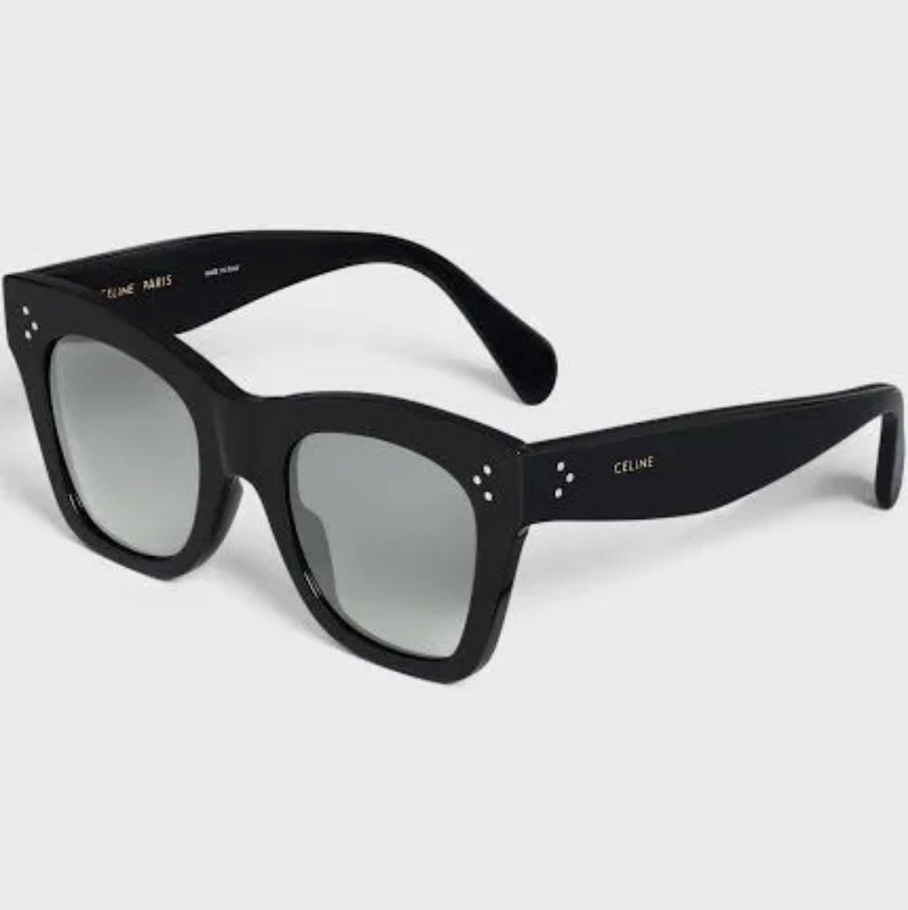 Auth. Celine Polarized 50mm 3 Dots Cl4004in Sunglasses, Black, Excellent Cond.